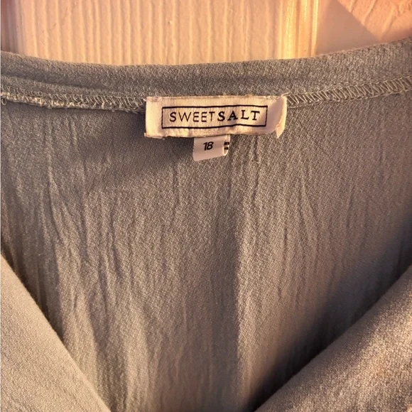 Sweetsalt Cotton Light Blue Short Sleeve Dress size 18 - Picture 3 of 4